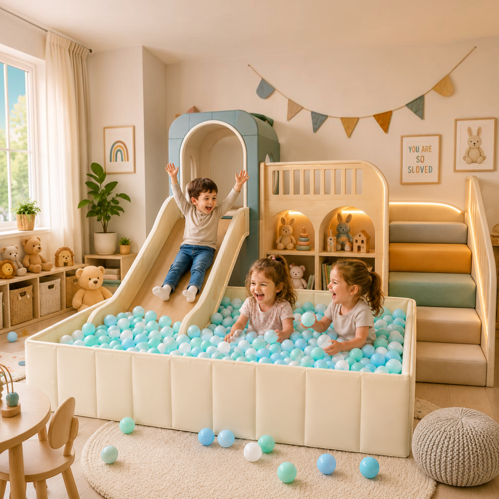Kids Portable Square Ball Pit