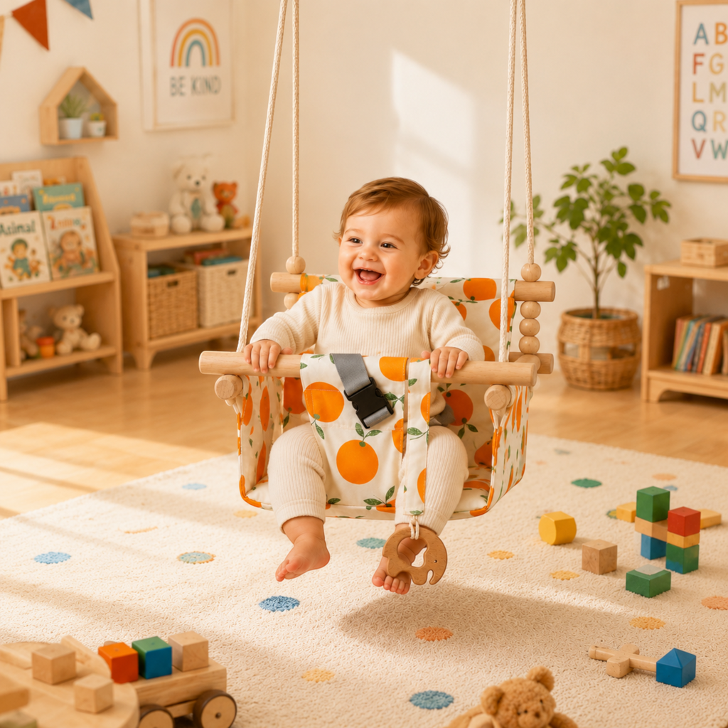 SunnyNest Baby Wooden Swing Seat