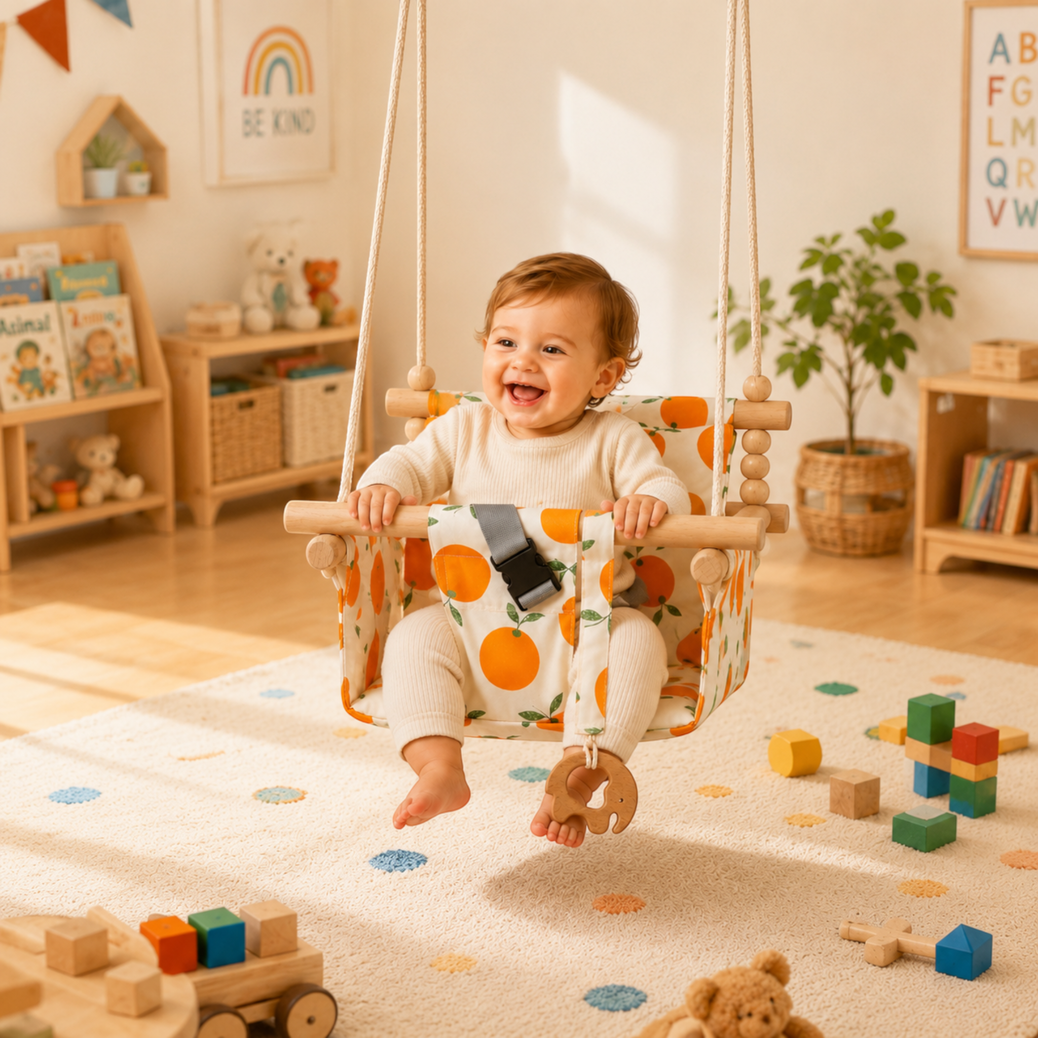 SunnyNest Baby Wooden Swing Seat
