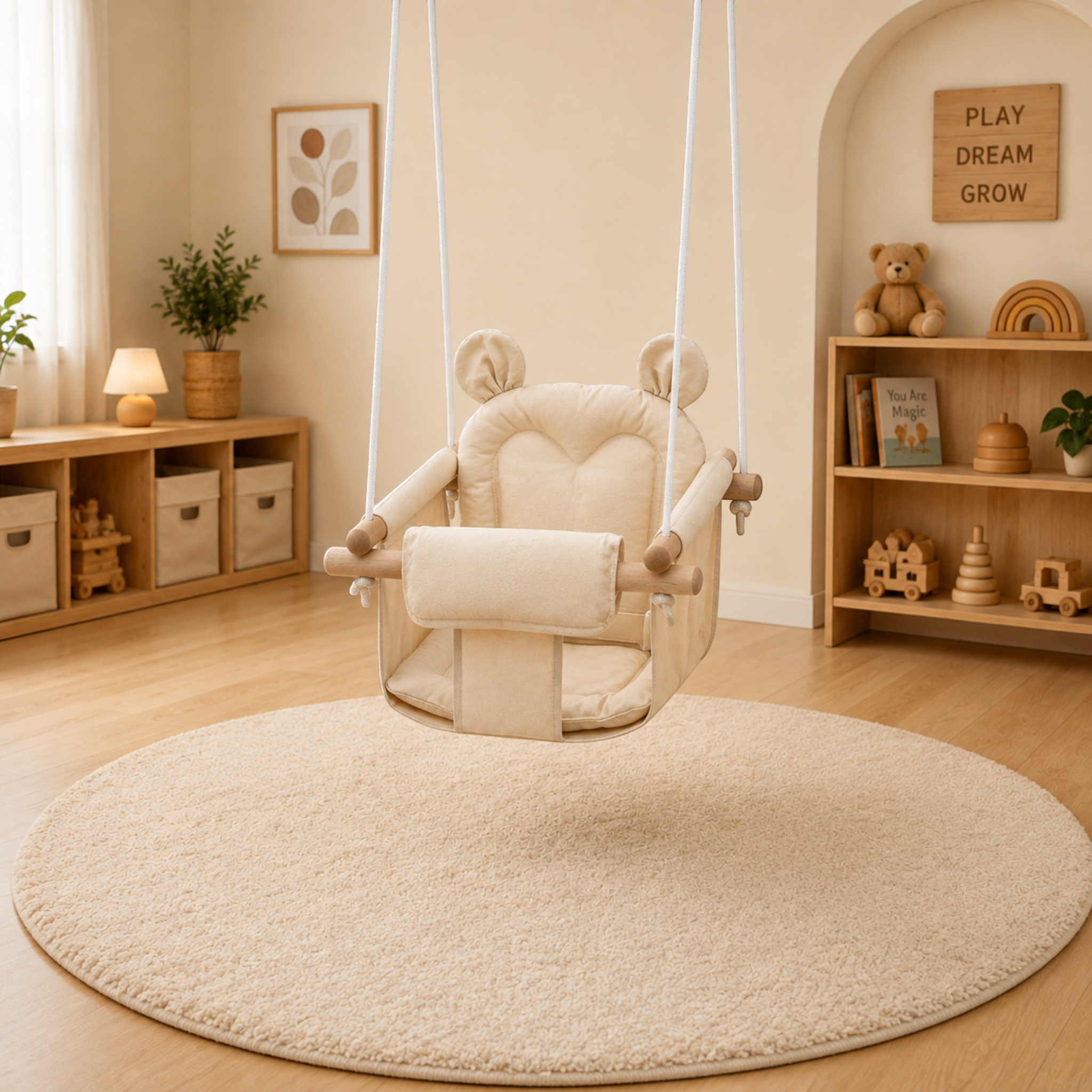 CloudCuddle Plush Baby Swing Seat