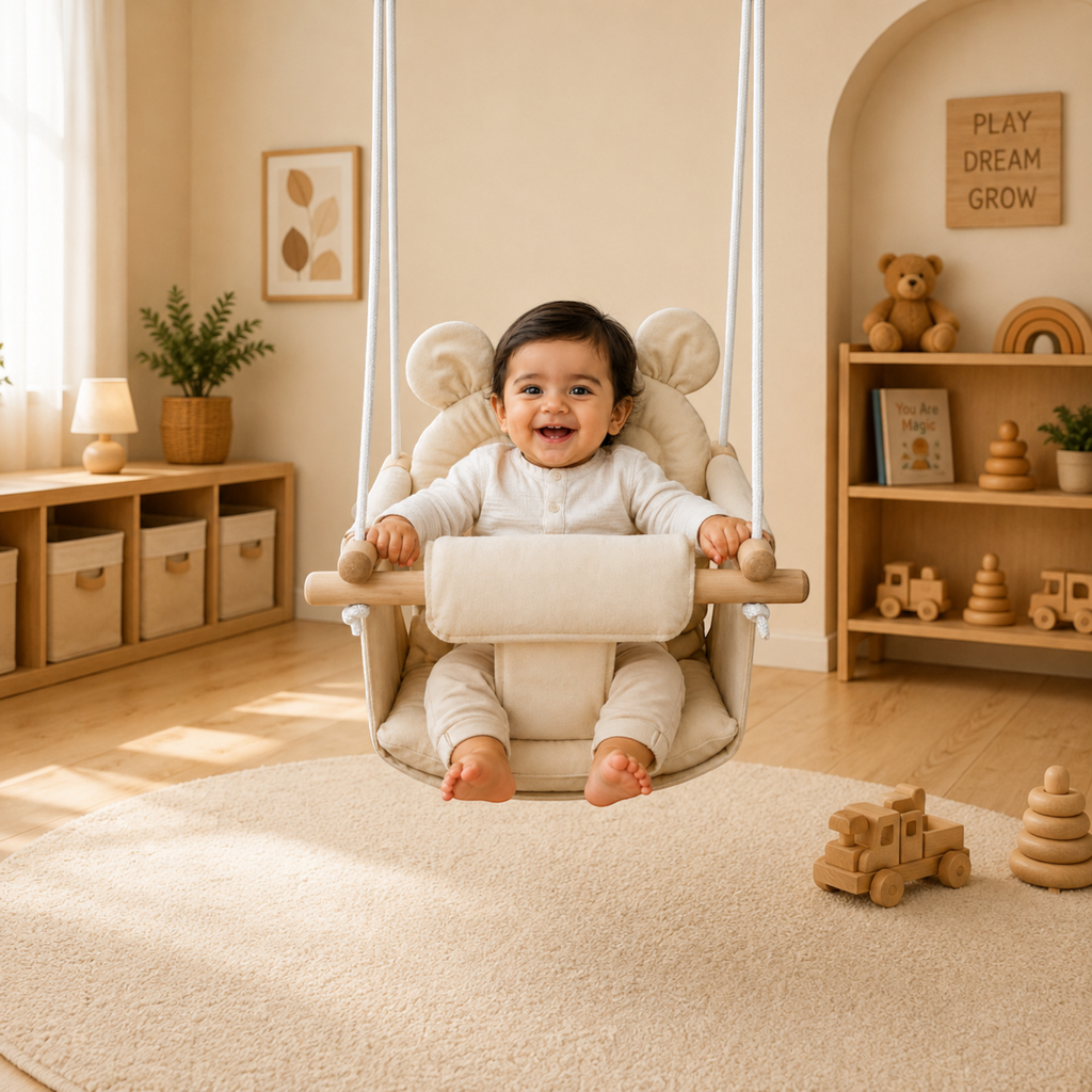 CloudCuddle Plush Baby Swing Seat