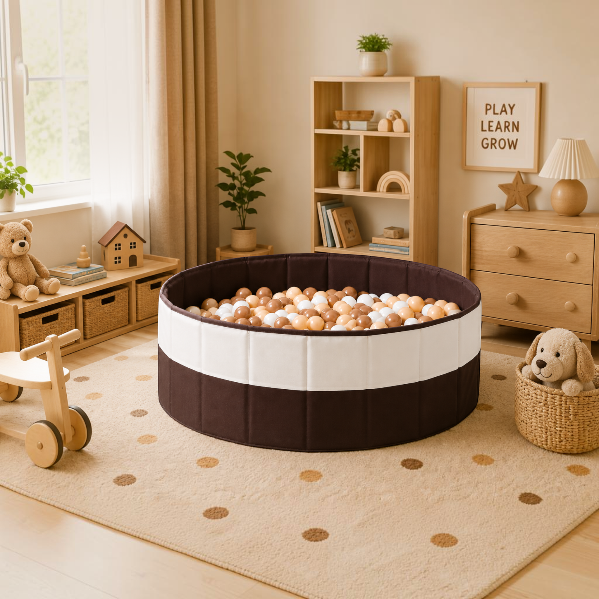 Classic Mocha Foldable Ball Pit