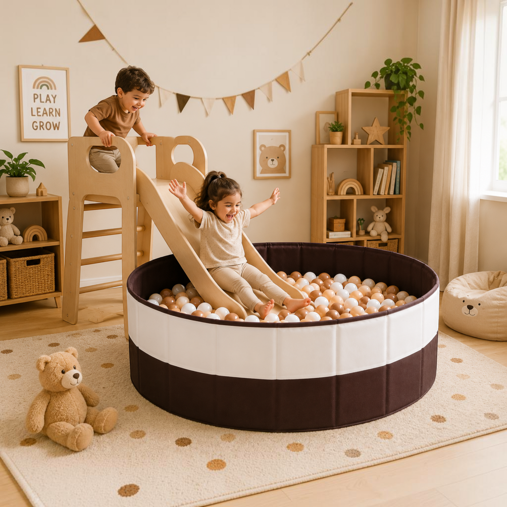 Classic Mocha Foldable Ball Pit